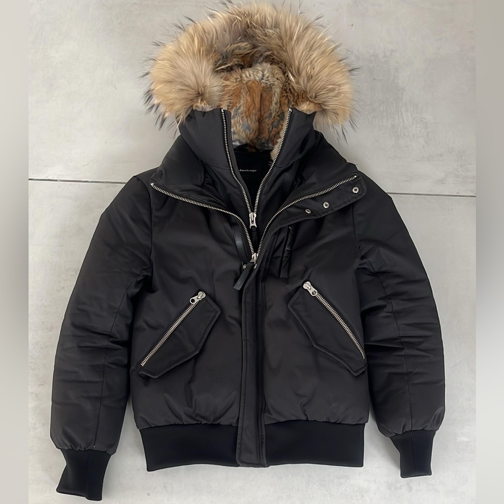 Mackage DIXON-FZ 2-in-1 Nordic Tech down bomber with natural fur